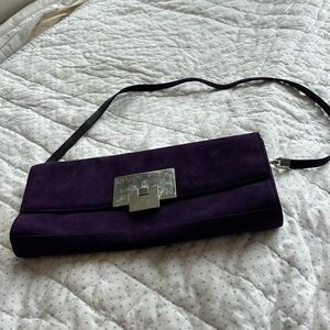 Purple Stuart Weitzman evening bag